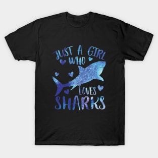 Just a Girl Who Loves Sharks T-Shirt